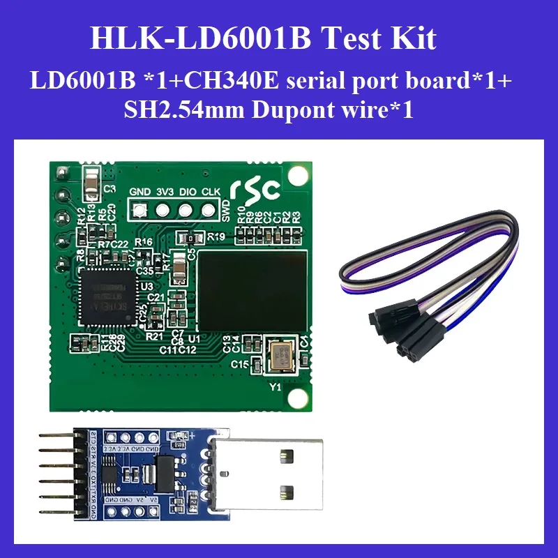 60G HLK-LD6001B LD6001C High Precision Multi-target 3D Human Presence Sensing Entry&exit Passenger Count Radar Sensor Module
