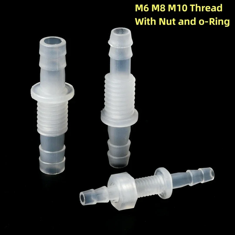 

3~100PCS M6~M10 To 3~8mm Plastic Pagoda Direct Connectors Aquarium Air Pump Joint Adapter Irrigation System Hose Joint Fittings