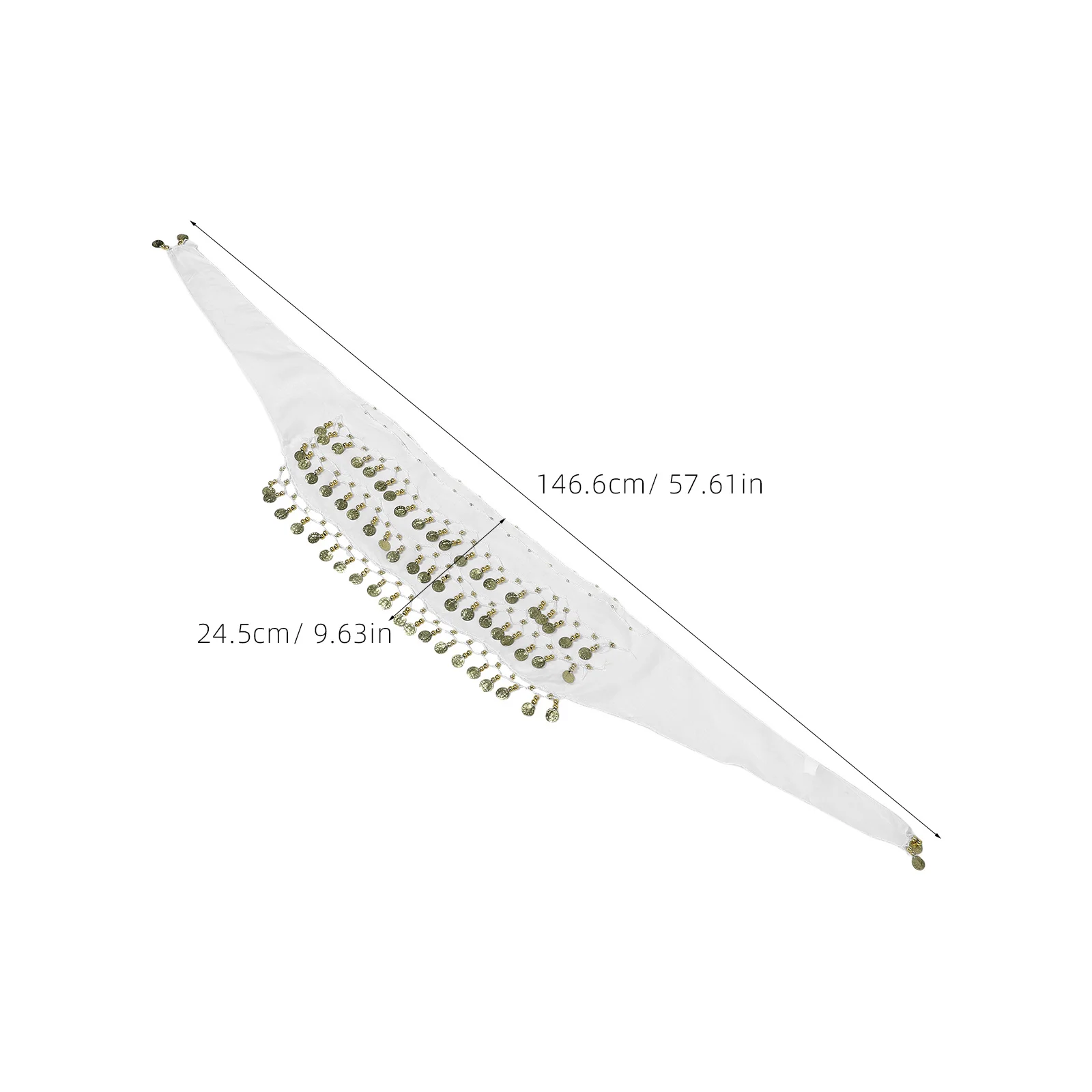 Chusta na biodra do tańca brzucha z 72 monetami, potrójna warstwa, damski łańcuszek na talię, wygodny, przyjazny dla skóry, akcesorium do występów.