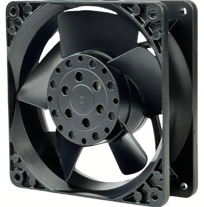 4650N Cooling Fan 2-Pin 120x120x38mm AC 230V 50/60Hz 0.12A All Metal High Temperature Resistant Axial Cooling Fan