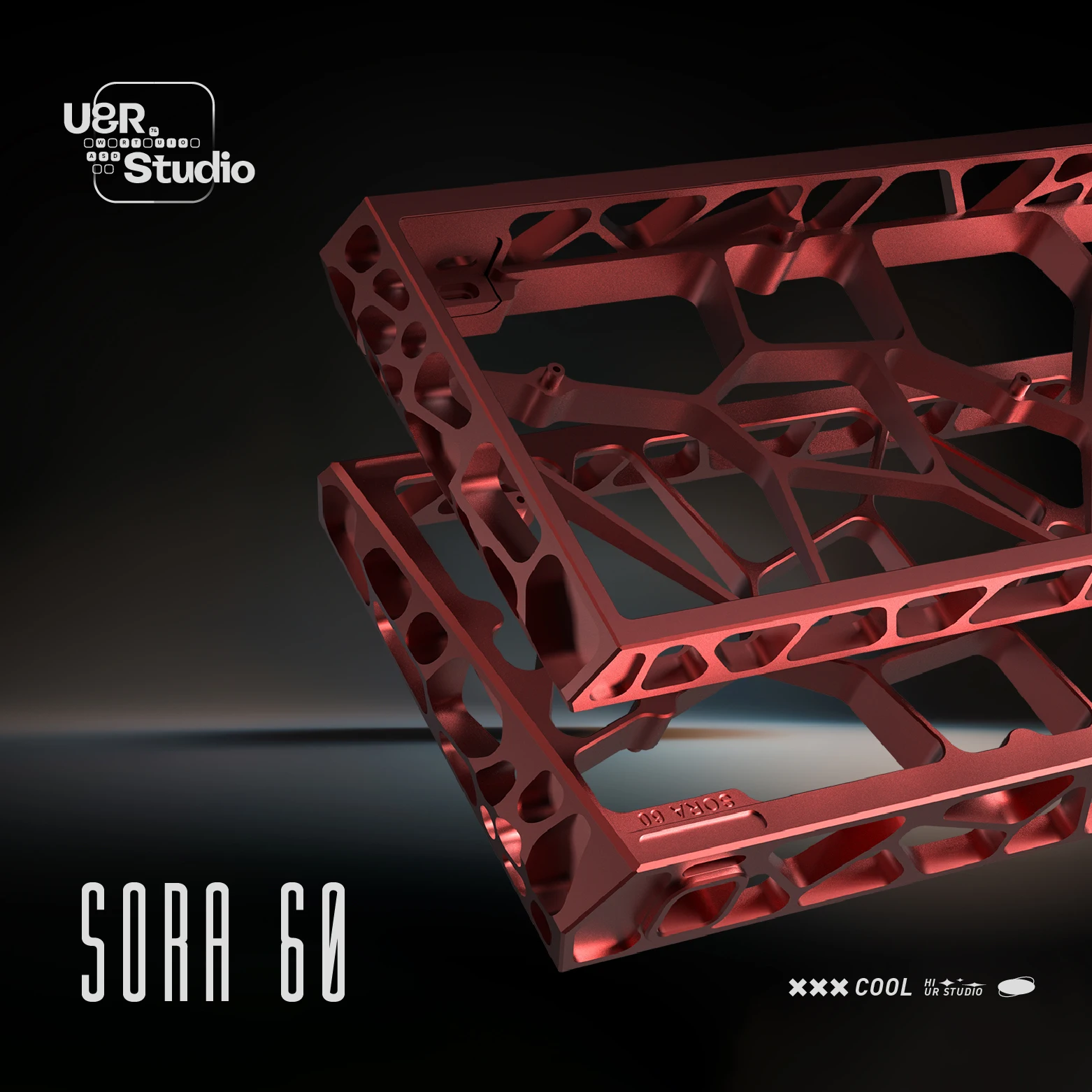 Sora60 Custom CNC Aluminum Keyboard Case Skeleton Ship Shell for Wooting60 HMZ M64 GT60 Gaming Mechanical Keyboard Accessory