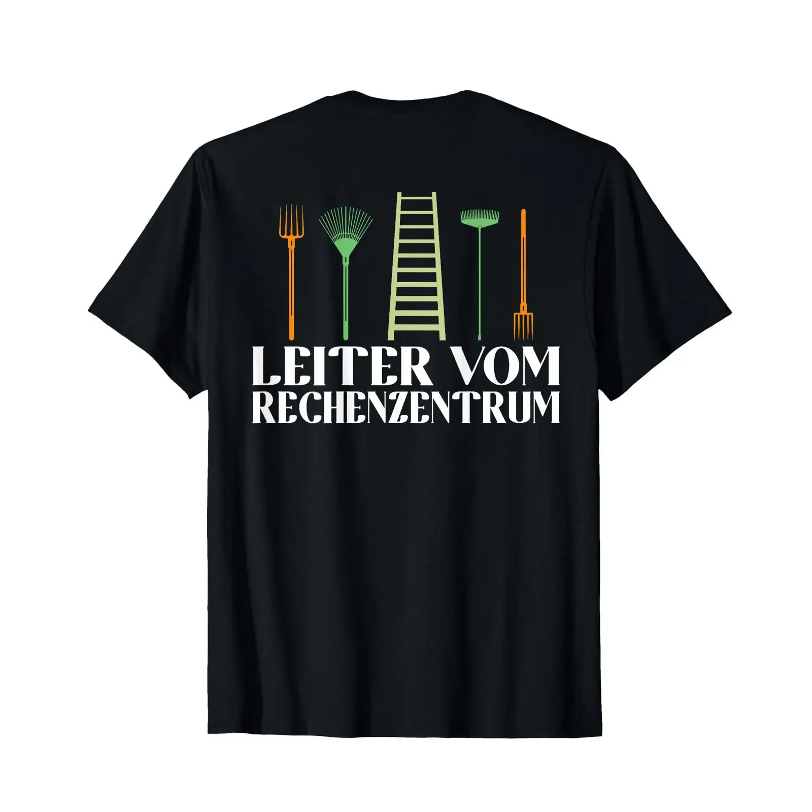 Backprint Funny Ladder from Data Center Gardening T Shirt vintage Washed Versatile graphic Soft Stylish Slightly homme Unisex