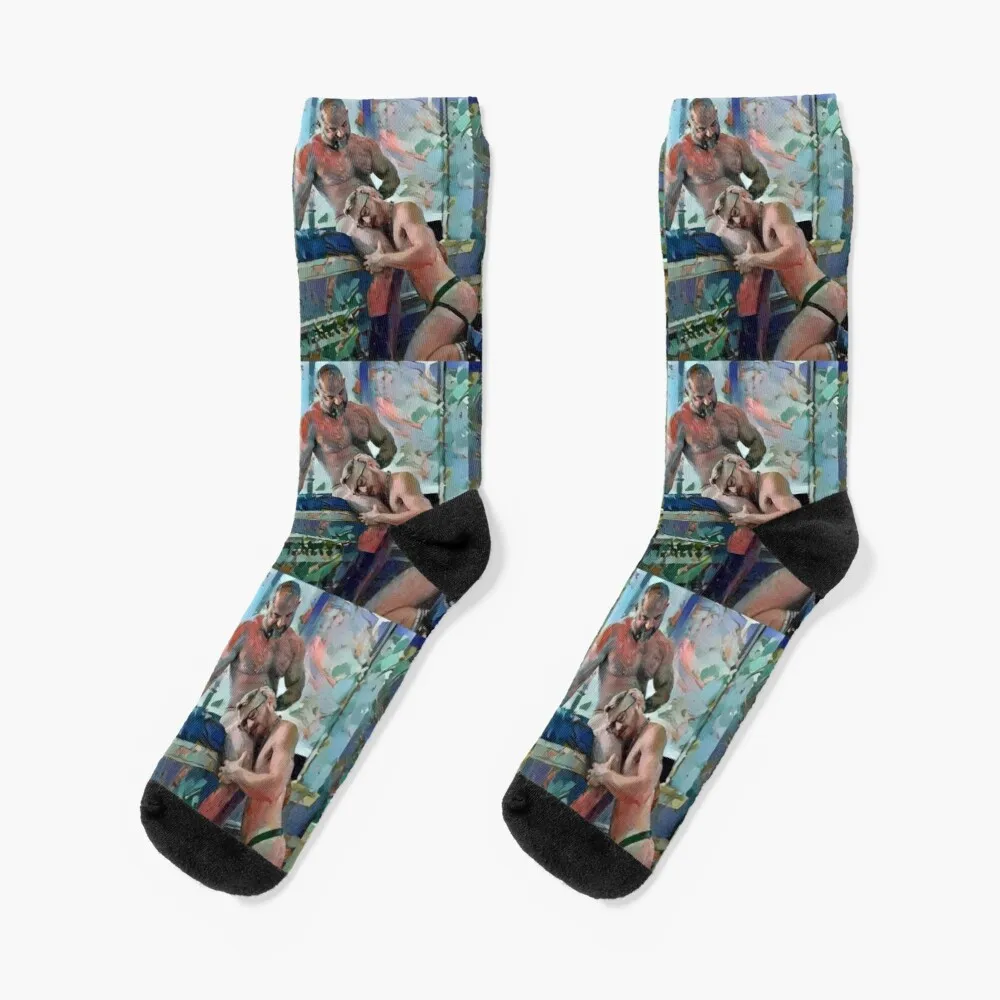 

Seeking Solace Socks Funny Man Socks