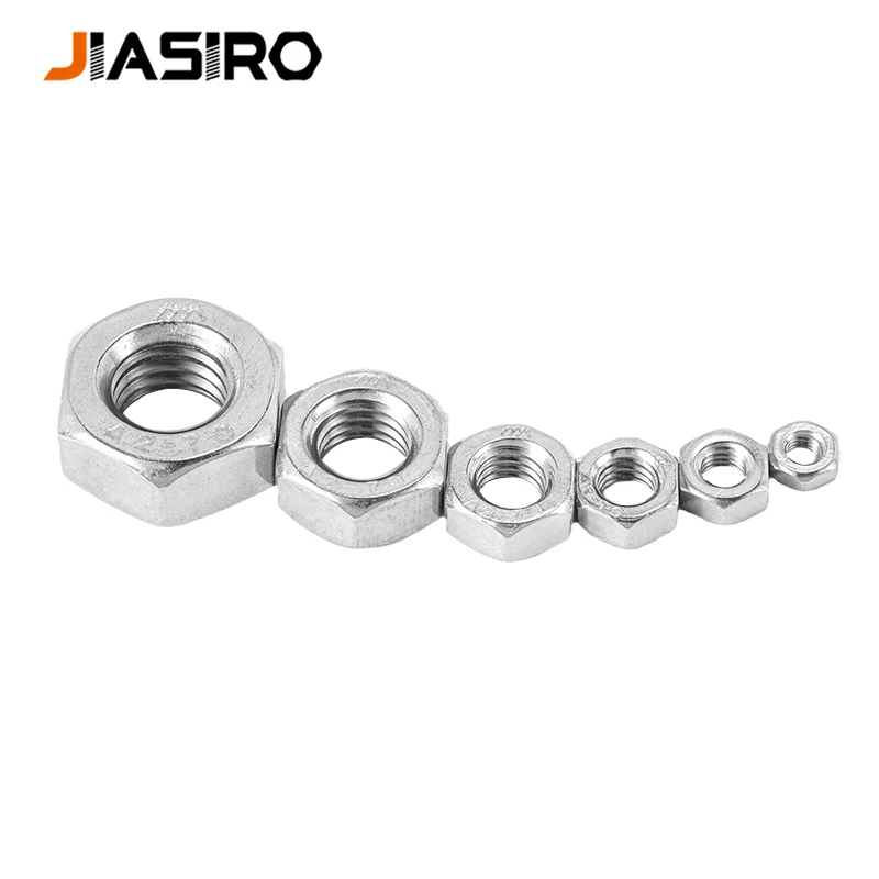 304 Stainless Steel Hexagon Hex Nuts for M1 M1.2 M1.4 M1.6 M2 M2.5 M3 M4 M5 M6 M8 M10 M12 M14 M16 M18 M20 M24 Screw Bolt DIN934