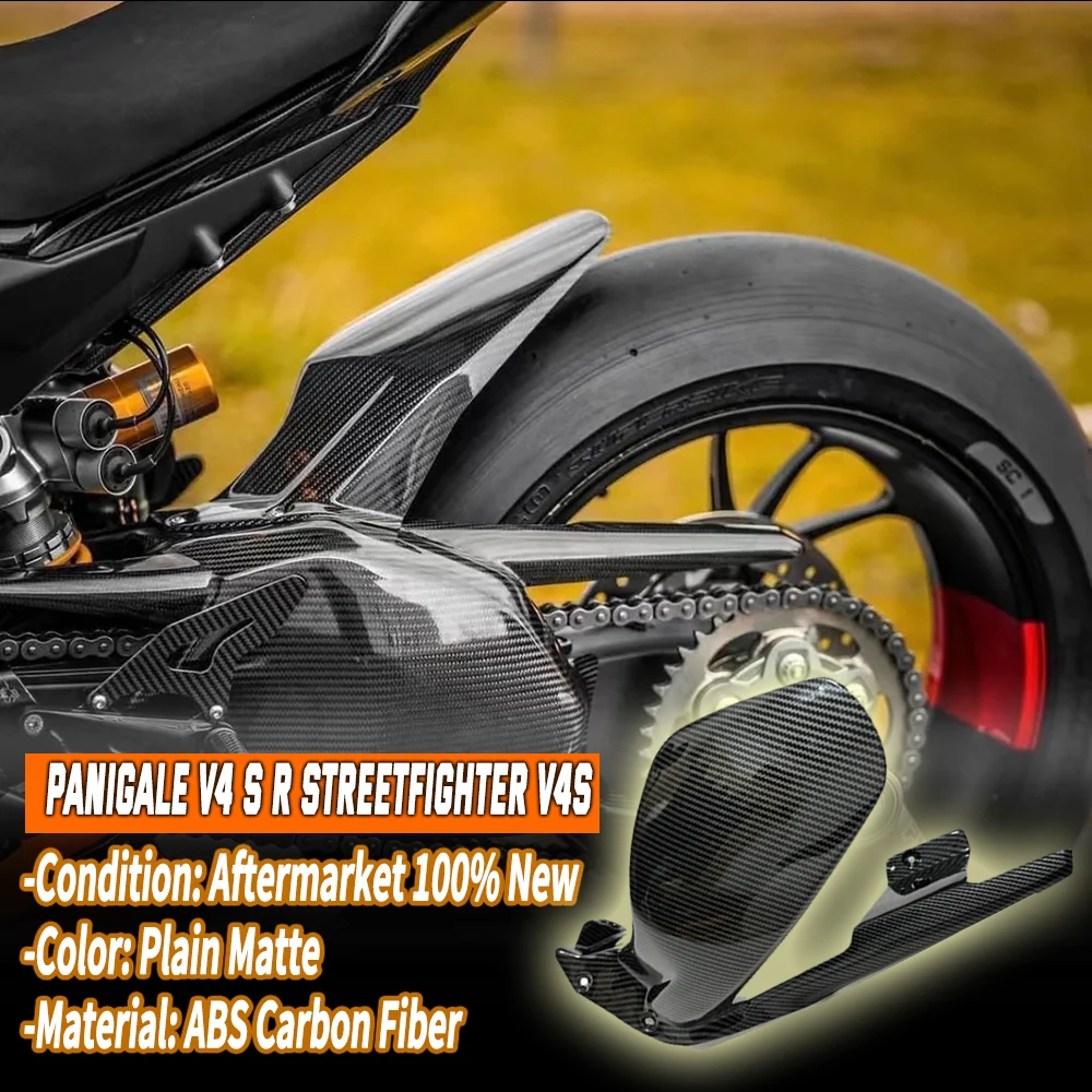 For DUCATI Panigale V4 S R Streetfighter V4S Carbon Fiber Rear Fender Hugger Mudguard Motorcycle Accessories