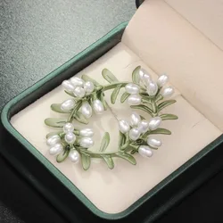 various styles women plants flower accessories badges exquisite pearl plant buckle pin brooch