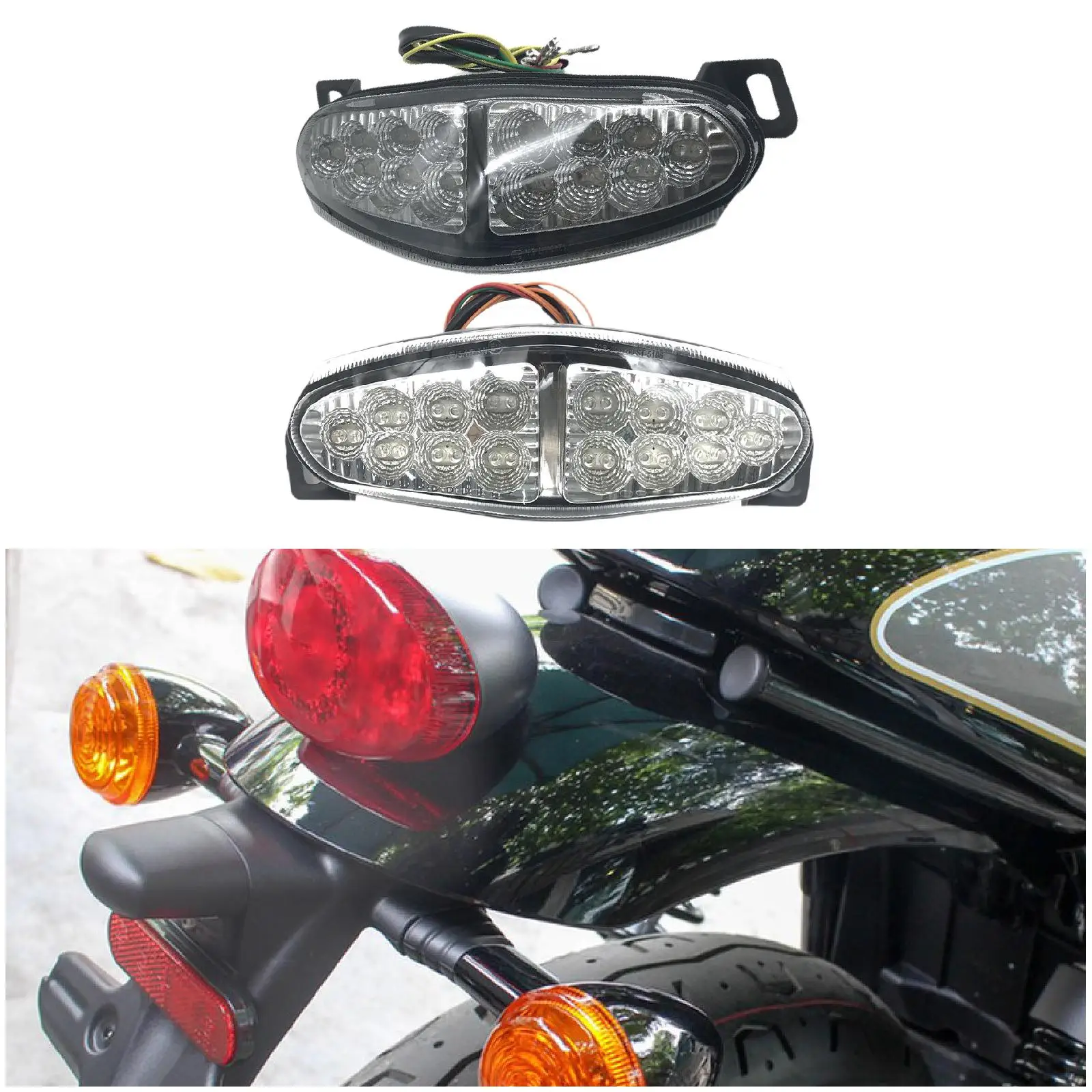 Motorcycle Tail Light Replacement Easily Install High Reliability Rear Brake Light for Kawasaki 2009 2009-2011 2011 2010