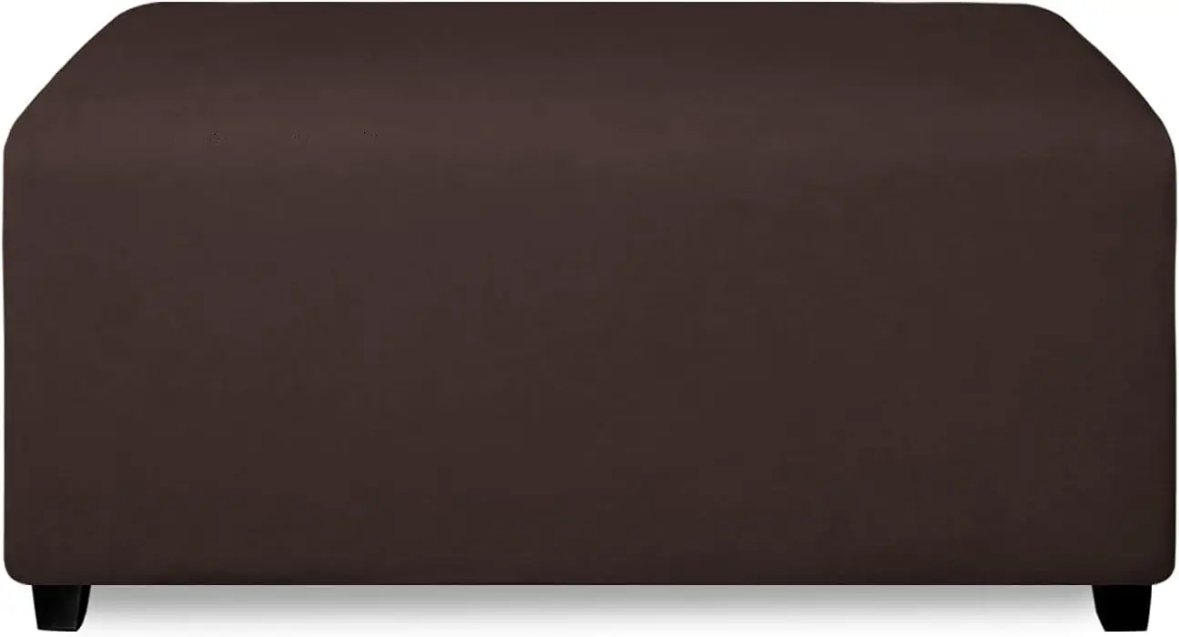 

Super Stretch Soft Form Fit Ottoman Cover Rec - Ottoman Slipcovers For Foot Stool & Folding Storage Furniture For Living Room