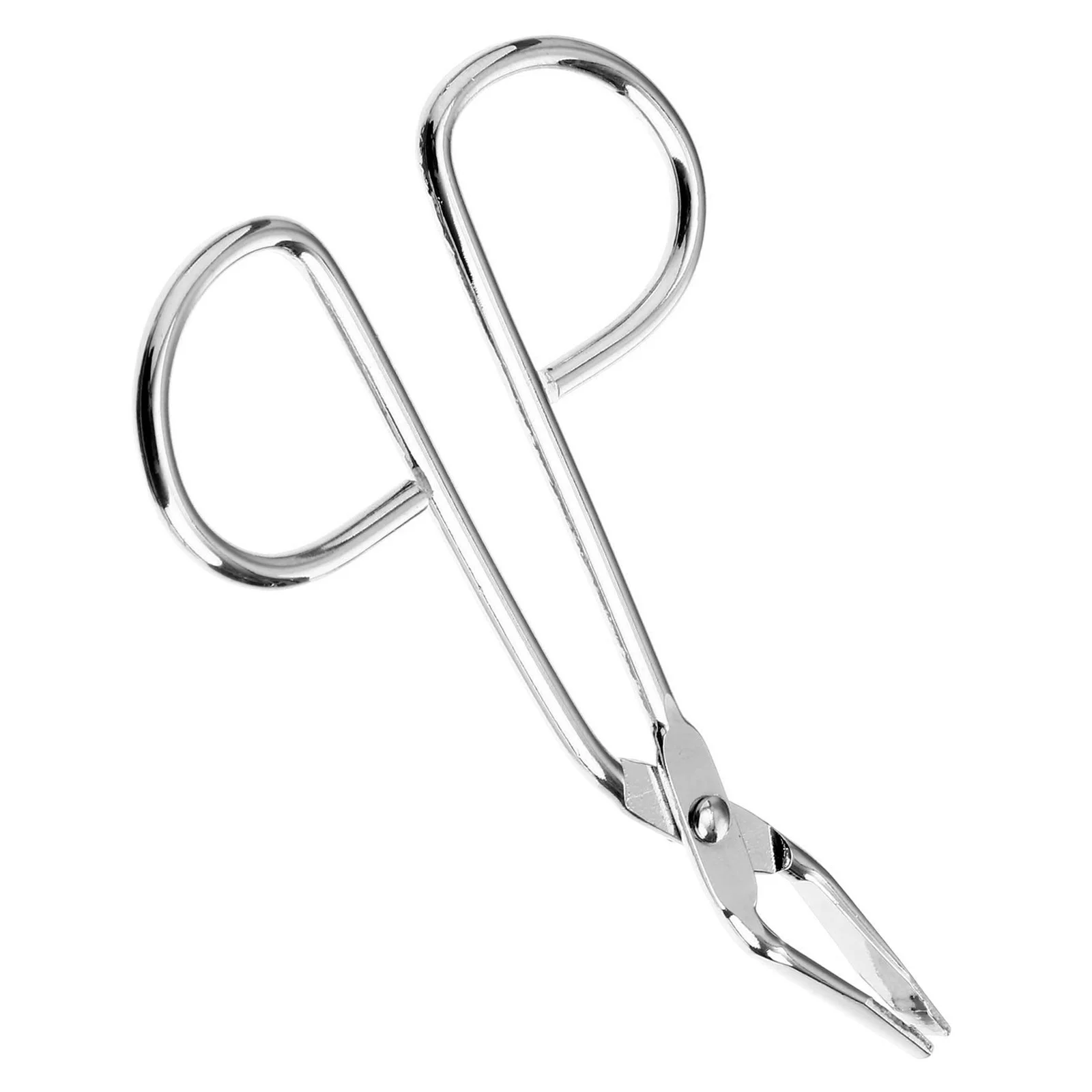 Pinça de sobrancelha de aço inoxidável prata 85cm cabeça angular removedor de pêlos faciais clipe de sobrancelha ferramenta de precisão pinça de cabelo facial