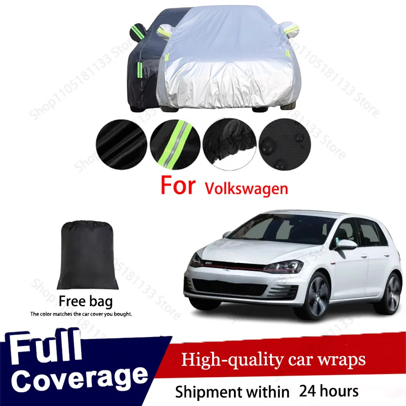 Car Cover Outdoor Sun Rain Snow Scratch Resistant Cover All Weather Suitable For Volkswagen VW Golf ID 3 4 5 6 7 Buzz