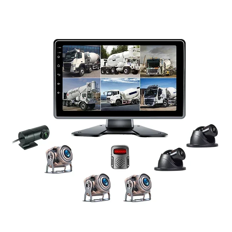 

10.36 inch 6CH Truck Monitor DVR Video Recorder AI Camera System for Heavy Duty Trailer