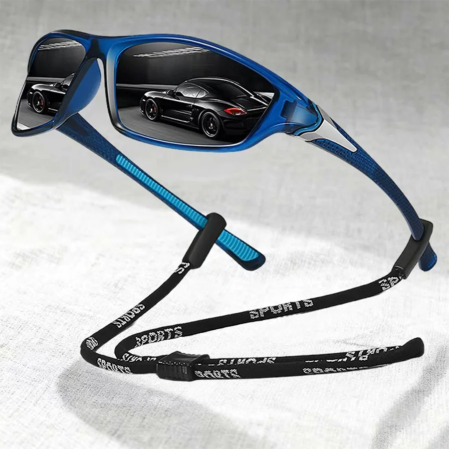 With Chain Vintage Metal Decoration Fishing Cycling Sports Eyewear Men Women Running Mountaineering Fashion Sport Sun Glasses