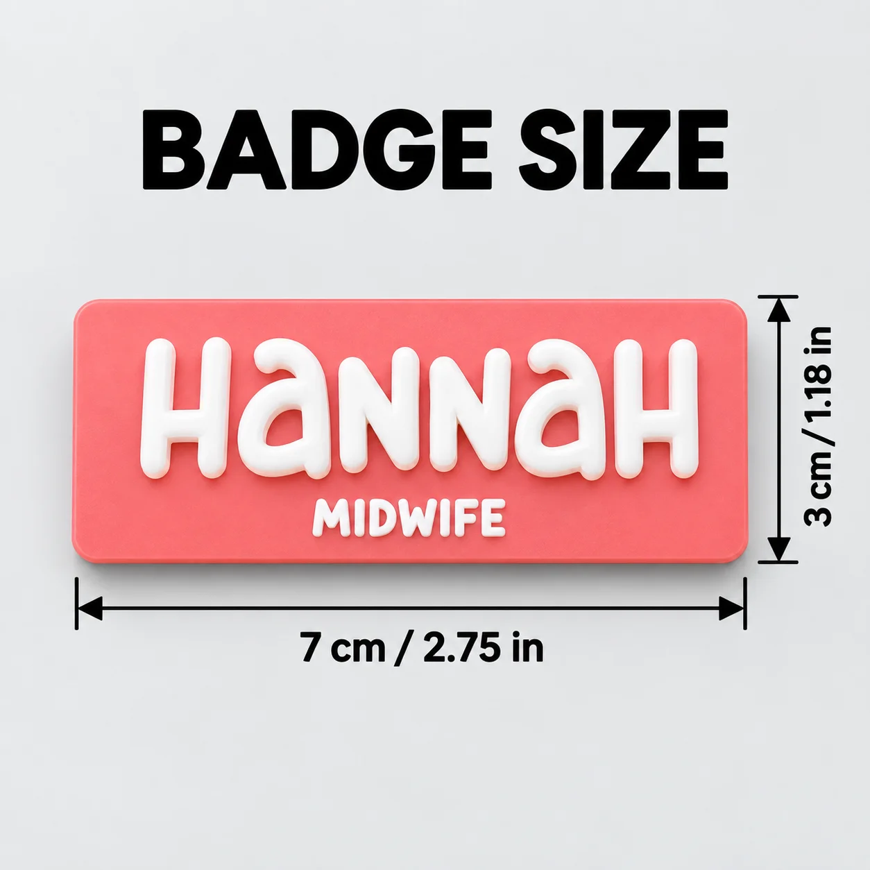 Custom Acrylic Name Badge Personalized 3D Text Pin Custom ID Name Tag for Teacher Nurse Doctor Office Staff Work Nameplate