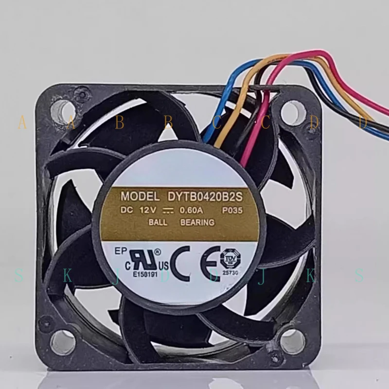 M  DYTB0420B2S DC12V 0.60A 4CM 4020 4-Wire PWM Cooling Fan