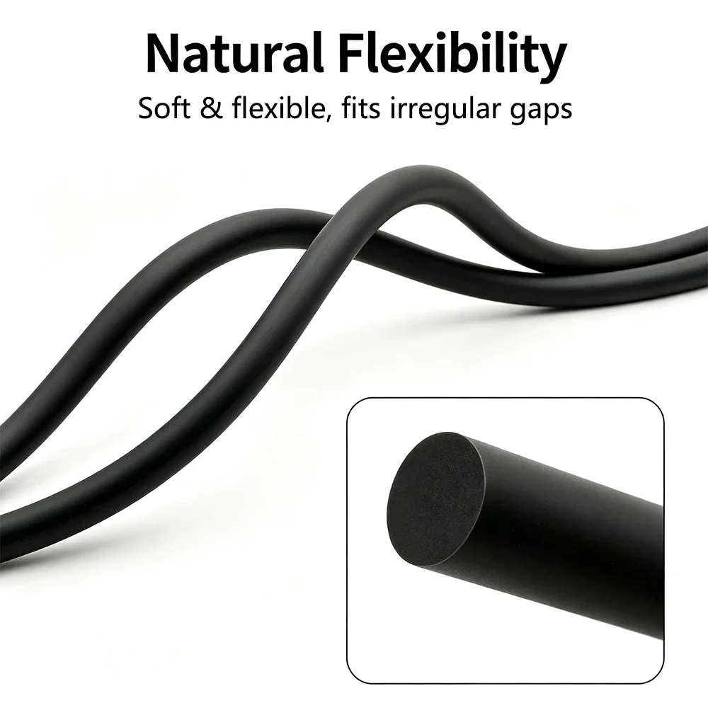 1/2/3/5M Black Natural Latex Sealing Strip Diameter 6mm High Elasticity Wear Resistant for Fitness  Resistance Outdoor Gear