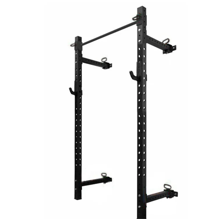 Gym and Home Use Fitness Equipment Wall Folding Back Wall Mount Squat Rack
