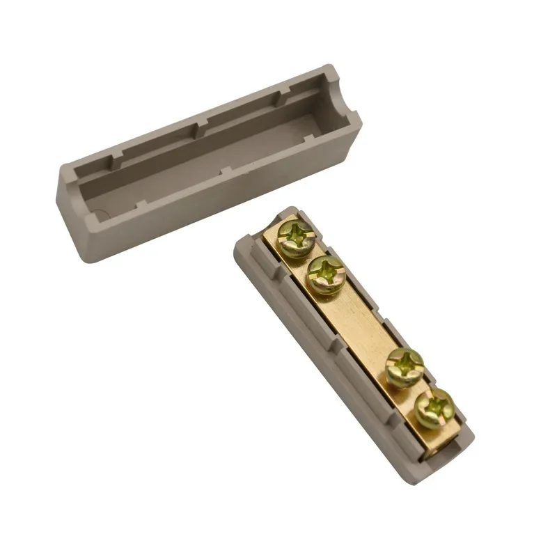 Electrical Accessories 10 Square Terminal Block High Power Wire Connector Brass + Flame Retardant Plastic Cable Connector