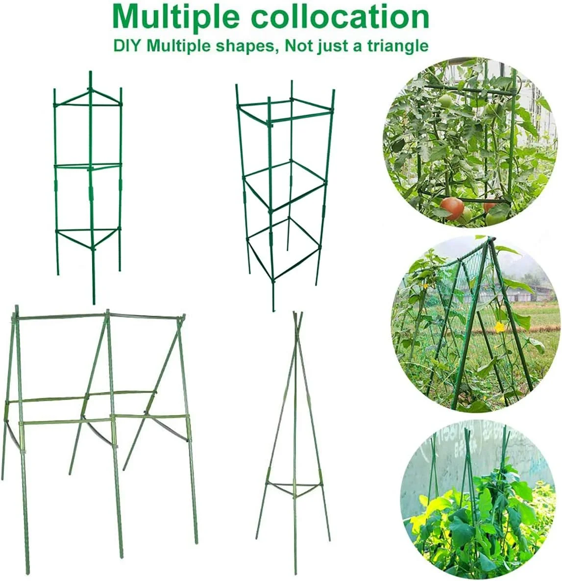 Tomato Cage, Up To 51 Inches Of Plant Stakes Vegetable Grids Assembled For Garden Climbing Plants Vegetables Flowers