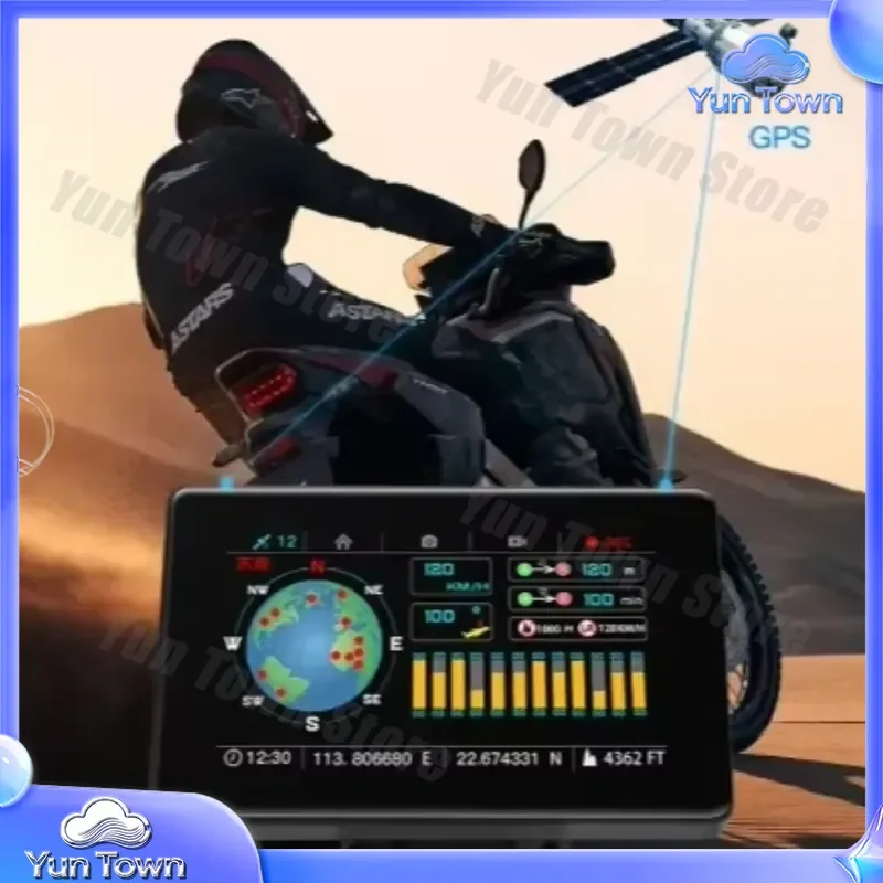 4inch Touch DVR Motorcycle Monitor Camera System with Odometer GPS Latitude Compass for Motorcycle motorcycle dash cam