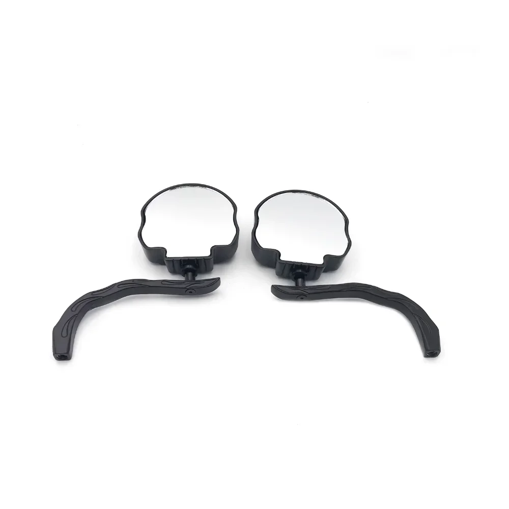 Piezas de motocicleta, espejos laterales cromados con calavera para Harley Dyna Softail Sportster Bobber Chopper, color negro