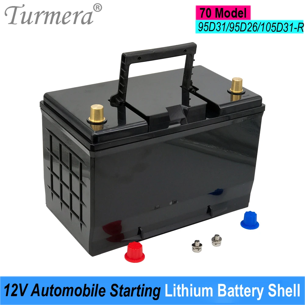 Turmera 12V Car Battery Box Automobile Starting Lithium Batteries Shell for 70 Series 95D31 95D26 105D31-L Replace Lead-Acid Use