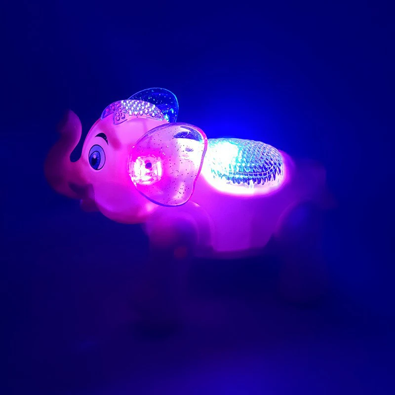 Children Electric Leash Elephant Toys Cartoon Cute Animal Light Up Music Walking Baby Crawling Toys Kids Holiday Birthday Gift