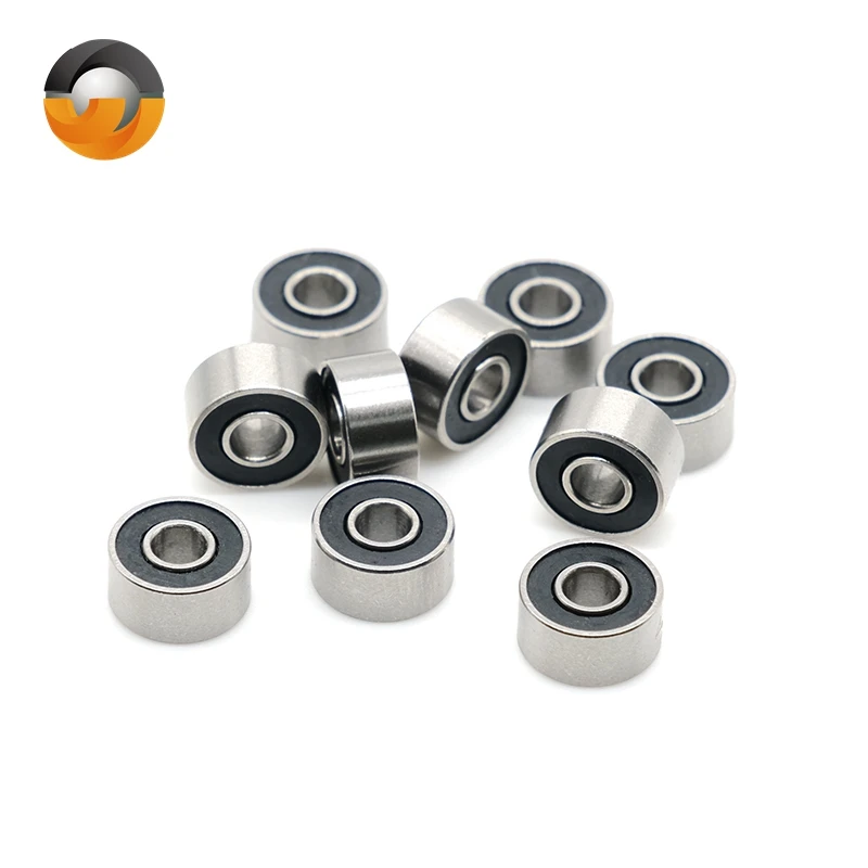 10Pcs S693-2RS Bearing 3x8x4mm ABEC-7 Stainless Steel Bearing Black Rubber Sealed for Fishing Reel RC Car