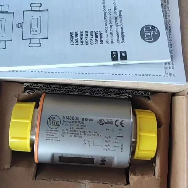 IFM, SM8000, electromagnetic flowmeter, liquid flow monitoring DN25