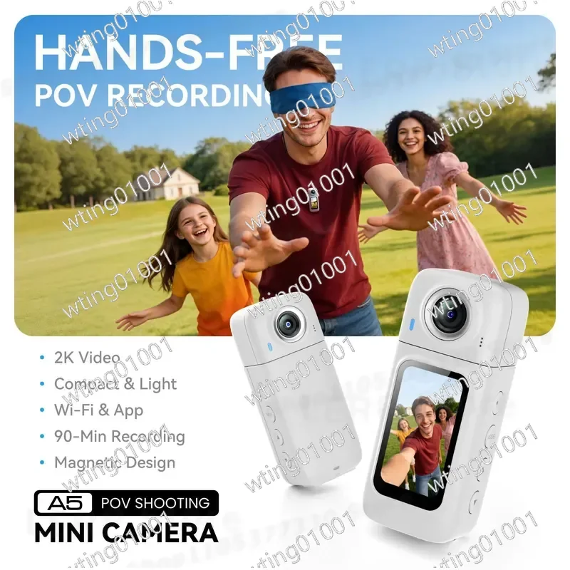 for 4K Thumb Camera with Long Battery Life Ultra Clear Wifi Action Cam for Outdoor Riding Rock Climbing Recording