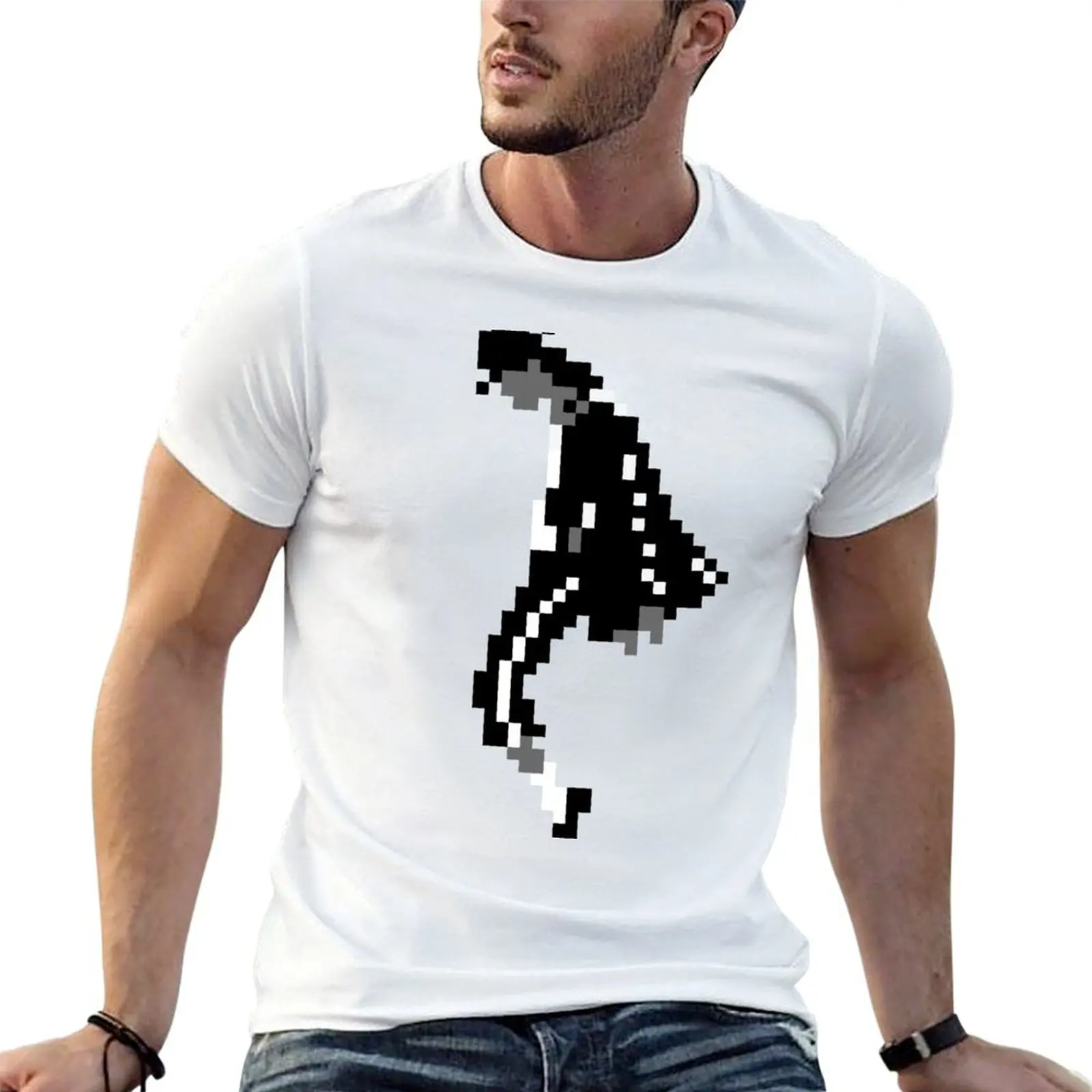 Camiseta King of Pop Pixel Art masculina, camiseta gráfica de algodão, camiseta masculina 100% algodão