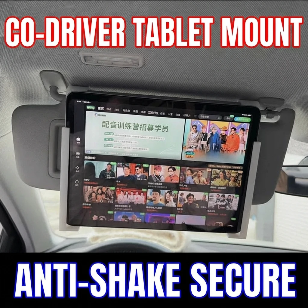 1Pair Car Tablet Holder Sun Visor Mount for 7 to 12 Inch Devices Anti Slip Durable Design Long Trips Adults Kids