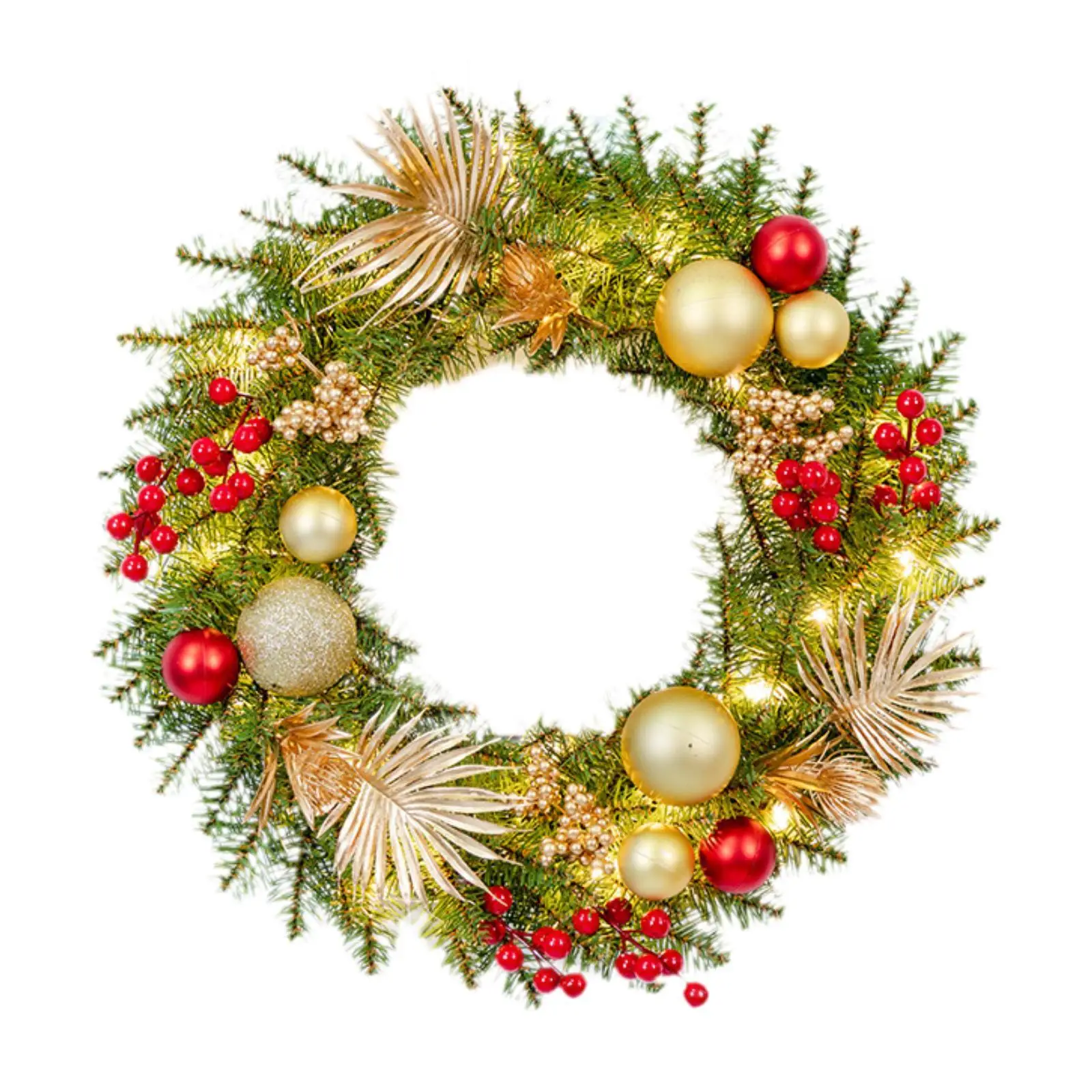 

Christmas Wreath 60cm Hanging Ornament for Festival Indoor Outdoor Porch