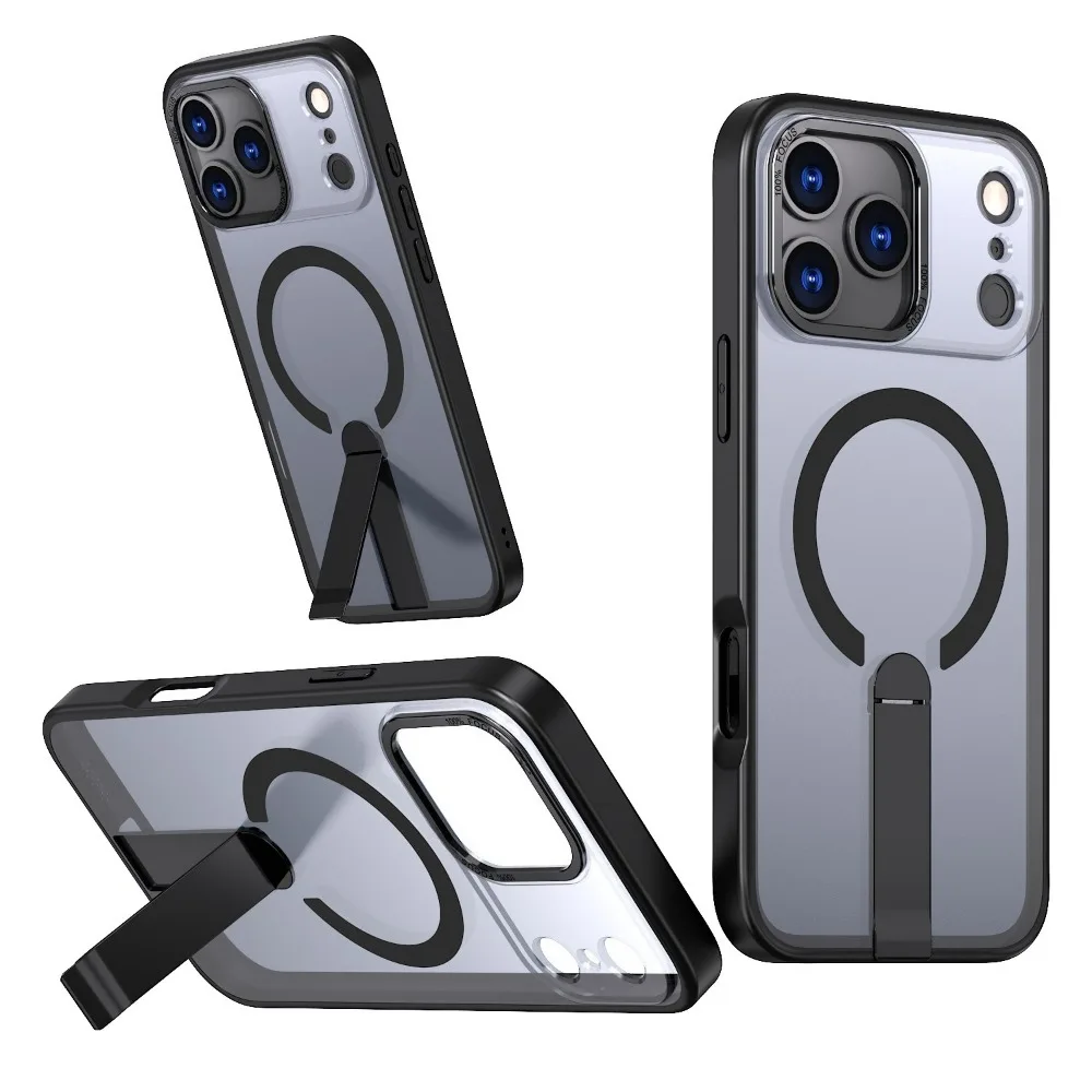 

Магнитный чехол-держатель для телефона IPhone 17 Pro Max 17 Pro 17 Air 16 E 15 Plus, прочный защитный чехол из ТПУ с защитой от падения