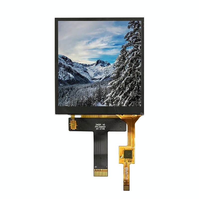 3.4 inch 480*480, ST7701S MIPI interface, Full viewing angle IPS, Outdoor sunlight readable Square TFT LCD with capacitive touch