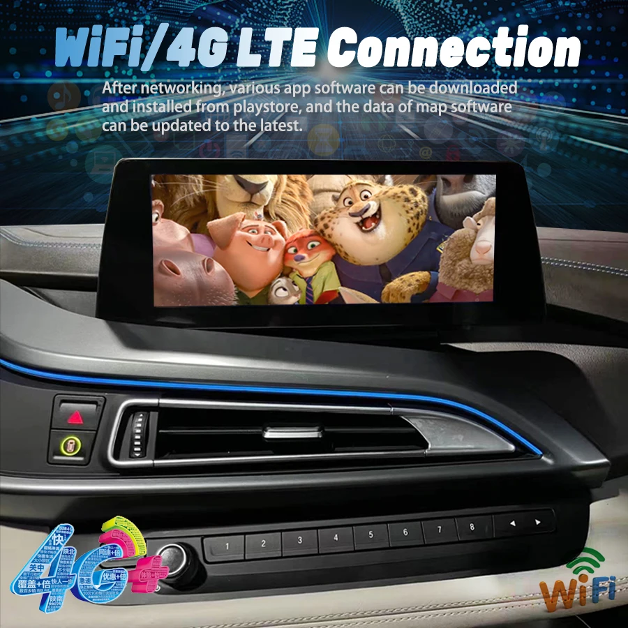 10.25inch Snapdragon 665 Android Screen For BMW I8 I12 2013-2024 NBT EVO Car Radio Multimedia Player Auto Carplay GPS Navigation