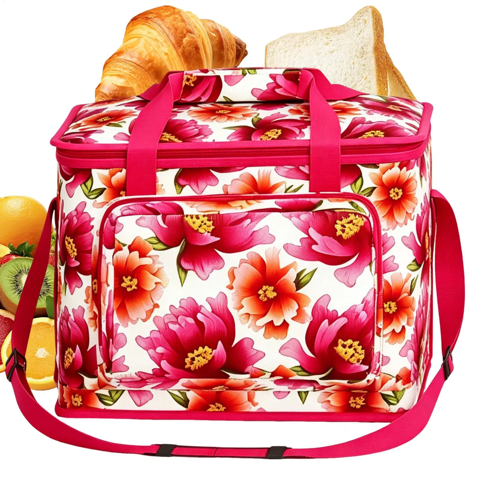 

Insulated Cooler Bag Leakproof Waterproof Carrier Box Insulated Grocery Bags For Catering Outdoor Travel Shopping Bbq Camping
