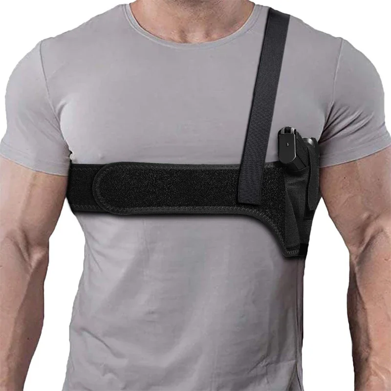 Underarm Hidden Gun Holster Shoulder Holster Right Hand Tactical Handgun Carry Pouch Bullet Clip Sleeve Glock 17 19 Accessories