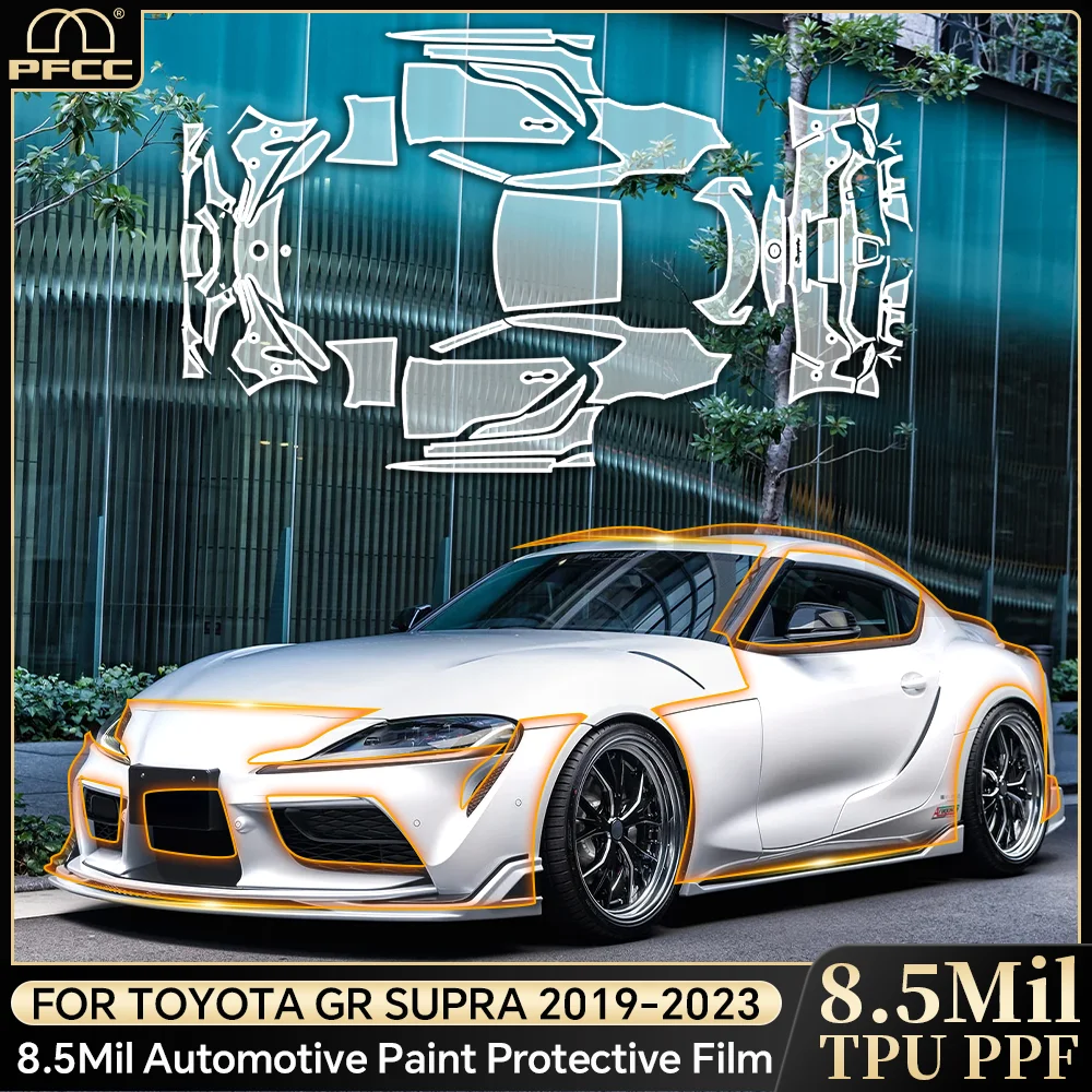 

Защитная пленка из ТПУ 9MIL для Toyota GR SUPRA 2019-2023, предварительно вырезанная, прозрачная, устойчивая к царапинам, самовосстанавливающаяся, для кузова автомобиля