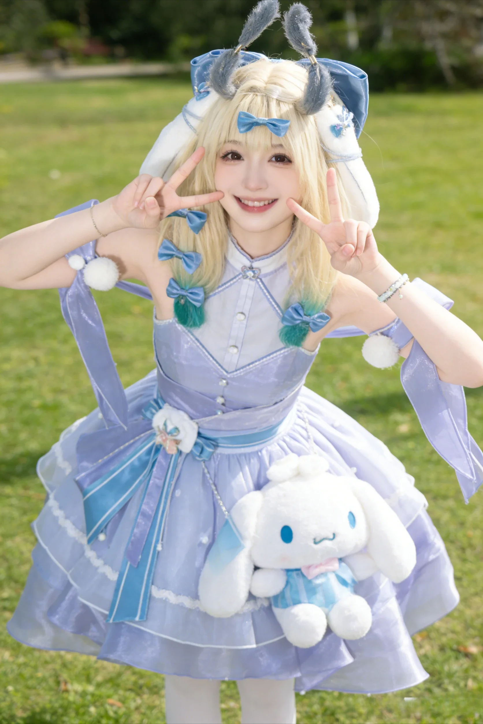 

Yao Cosplay Game Honor of Kings Big-eared Dog Mengyao Halloween Brand-new Gorgeous Style cute Linkage Role-play Costume Wig