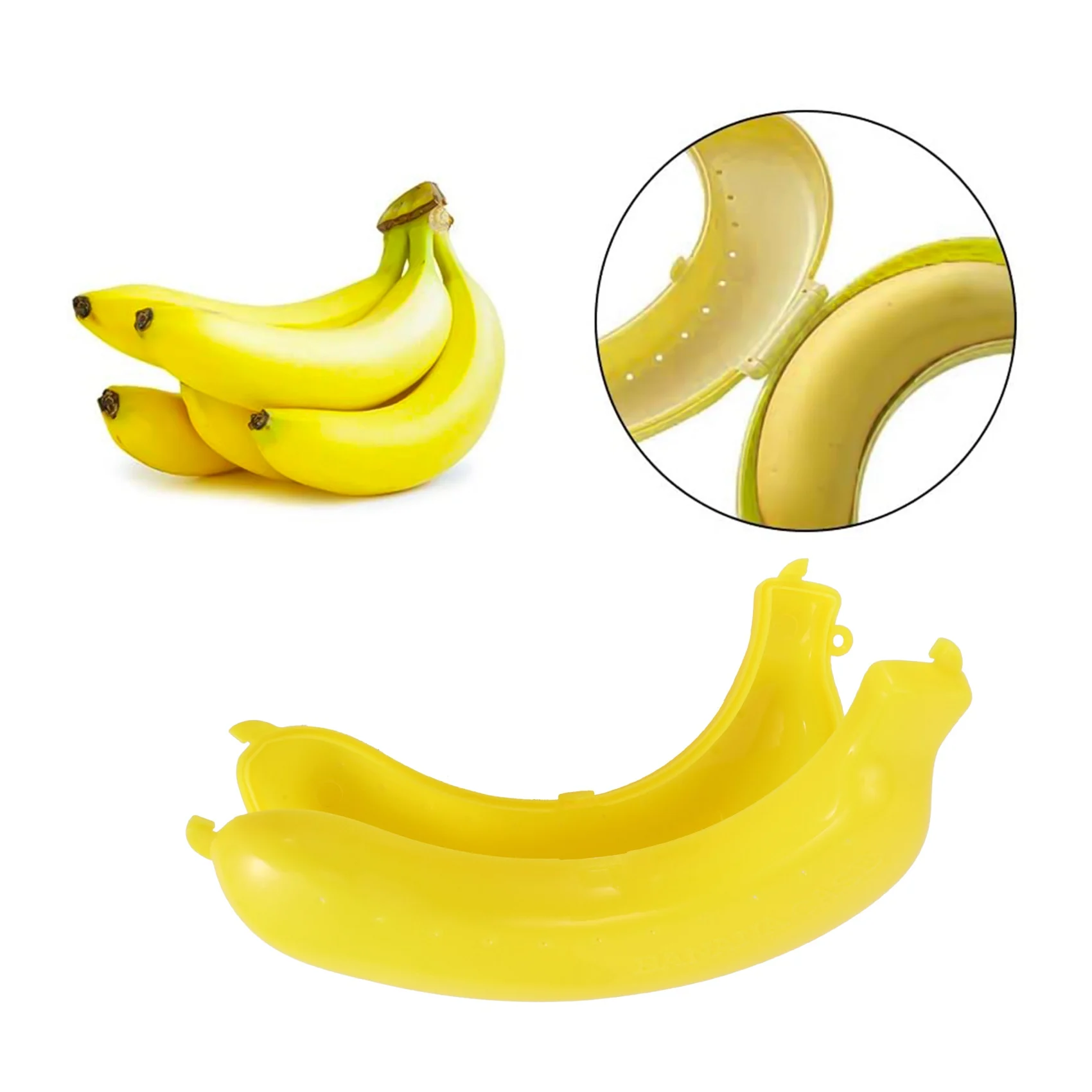 Caixa De Protetor De Banana De Frutas Bonitas, Recipiente De Almoço, Suporte, Recipiente, Armazenamento, Ferramentas De Cozinha, Plástico