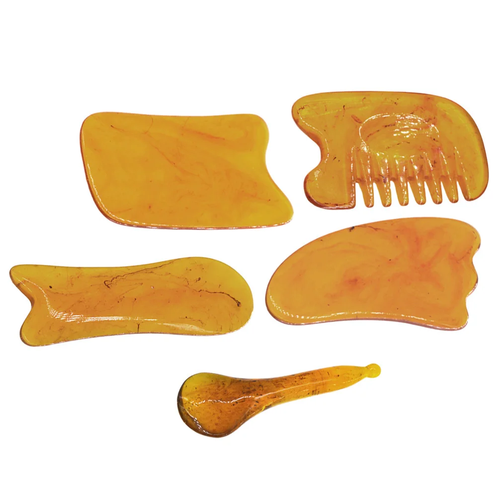 1 مجموعة غوا شا كشط تدليك مجلس مجموعة الراتنج الطبيعي شمع العسل الوجه الجمال أداة للرقبة الوجه الظهر الكتف الساق القدم الإجهاد