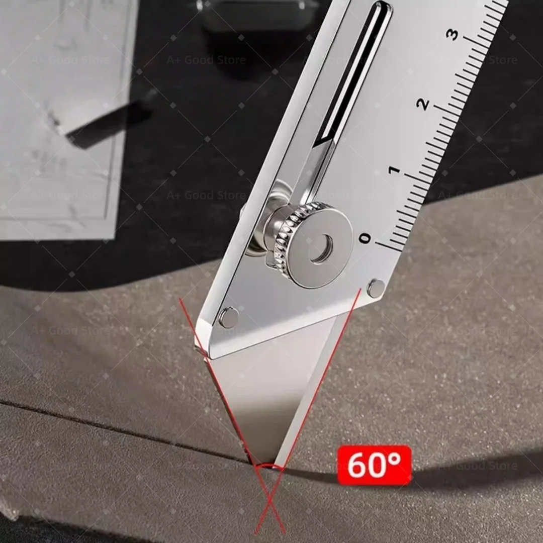 Heavy Duty Utility Knife Multifunctional Stainless Steel Knife Craft Cutter with Ruler Scale Cardboard Cartons Paper Knife Small