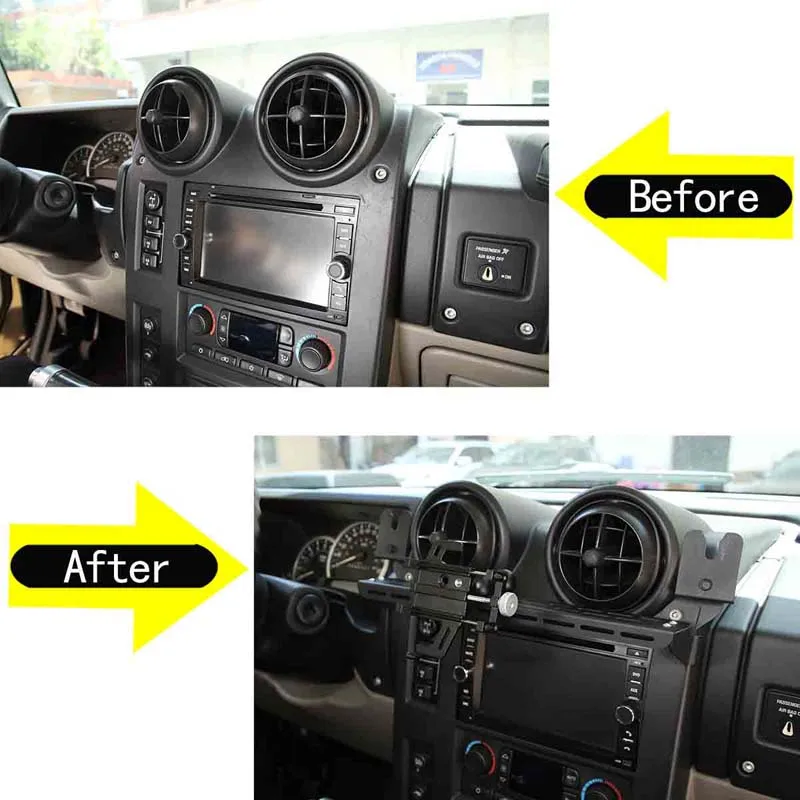 Car center console phone holder / center control instrument car phone holder for 03-07 Hummer H2