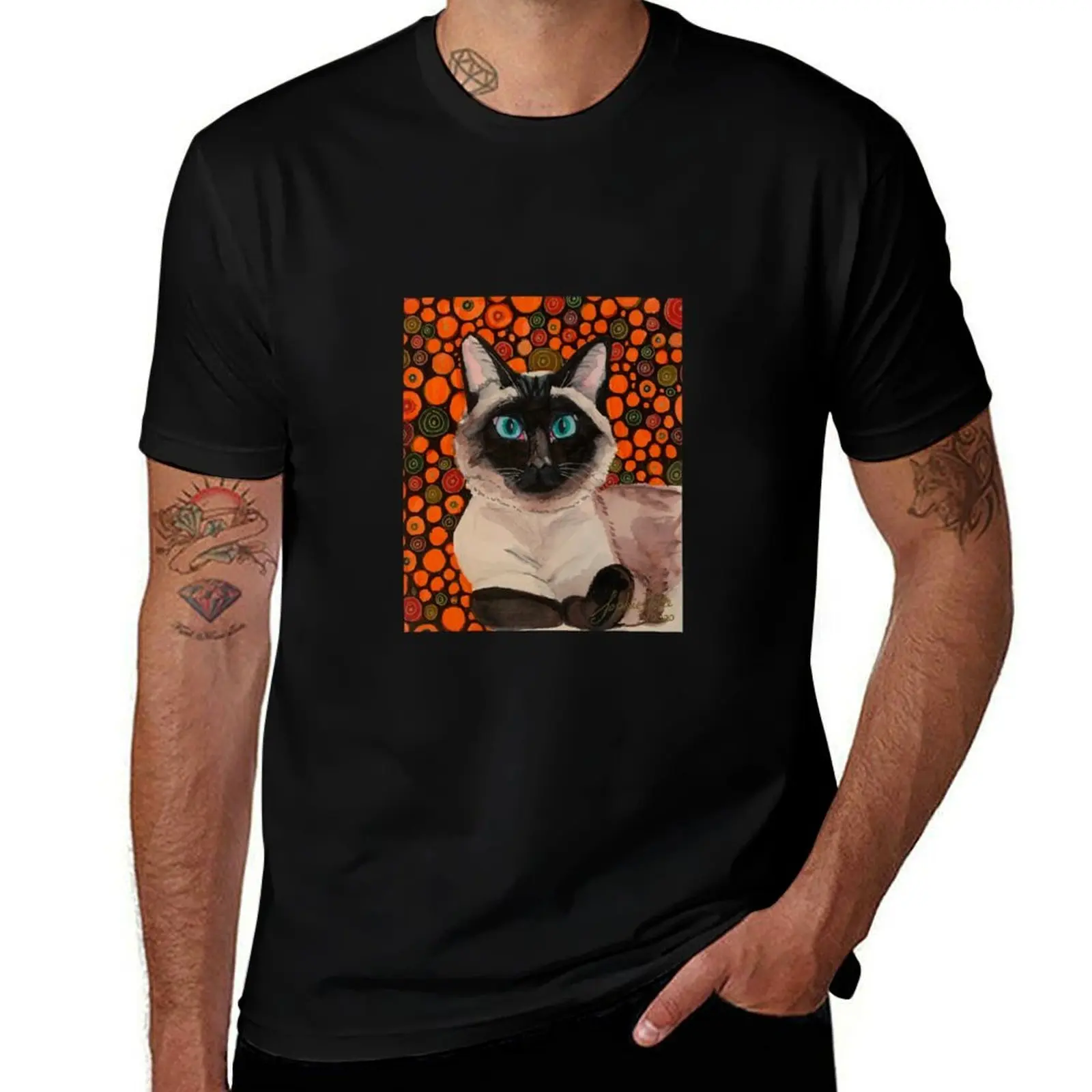 Siamese Cat T-Shirt Sports Casual Breathable Tee Shirt T-Shirt
