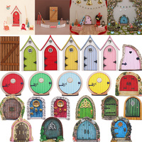 Suitable For Mini Dollhouse Gardening Simulation Wooden Door Garden Door Christmas Accessories Children's Gifts