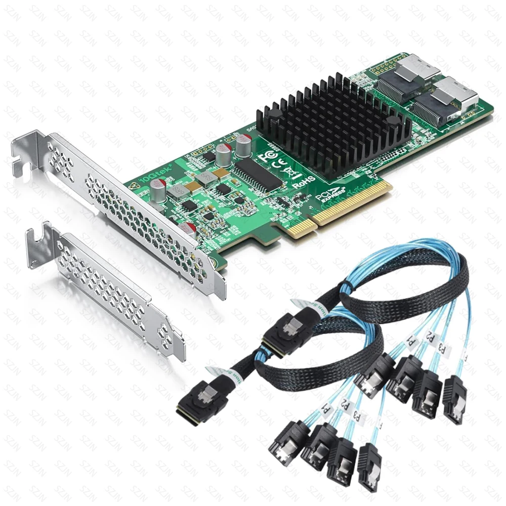 

Карта RAID-контроллера LSI SAS 9211-8i Внутренняя карта HBA 6 Гбит/с Чип LSI SAS2008 PCI Express 2.0 X8 2X Mini SAS SFF-8087 Порты