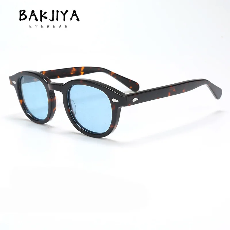 

BAKJIYA New Polarized Acetate Sunglasses ins Square Men Retro Designer Luxury Eyeglasses UV400 Women Leisure Tourism Sun Glasses