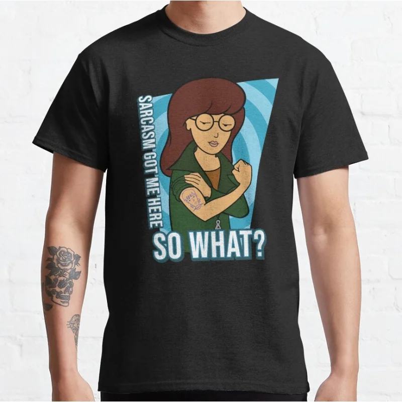 

Retro Sick sad world tv shows Gift t shirt 90s Nostalgia cartoon Graphic Clothes 0217 Large size Tops 100% cotton printed tee