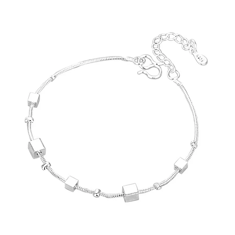 Luxury Handmade Original Fine Jewelry 925 Sterling Silver Charm Bracelet Soft Smooth Adjustable Bracelets for Women