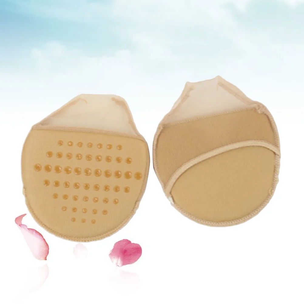

1 Pair of Surround Ultra-soft Forefoot Cushions Invisible Sponge Foot Pad High-heeled Shoes Protectors (Khaki)